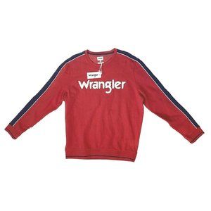 Wrangler Mens Sweater Red Size 2XL Pullover Logo 100% Cotton